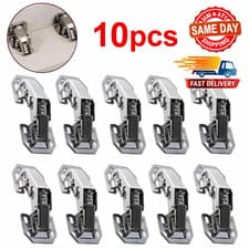 Image of 90 Degree Easy Mount Concealed Kitchen Cabinet / Cupboard Sprung Door Hinges 10x