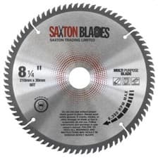 Image of Saxton 210mm x 80T Circular Saw Blade Aluminium Laminate Hardwood fits Bosch etc