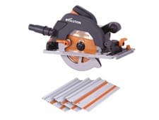 Image of Evolution R185CCSX 110v 1600w 185mm Circular Track Saw Kit