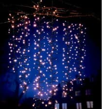 Image of Meteor Shower LED String Lights Rain Snowfall Effect Home Garden Fairy Lighting