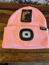 Image of Atnke LED Lighted Beanie Hat (USB Rechargeable), Pink