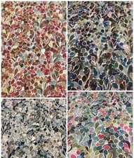 Image of Porter+Stone MARDI GRAS Thick Floral Cotton Fabric.Upholstery/Curtains/Cushions