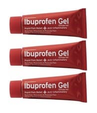 Image of Ibuprofen Gel 5% 50g x3 Back Joint Muscle Arthritis Pain Relief | NSAID Menthol