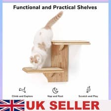 Image of Cat Wall Shelves Tree Shape 2 Platform Wall Mounted Cat Furniture