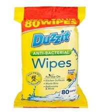 Image of 3 x Duzzit Antibacterial Wipes 80 Pack Kills 99.9% Bacteria Disinfectant Surface