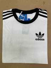 Image of Adidas Originals Men’s 3-Stripes Tees Crew Neck Short Sleeve T-Shirt White XL