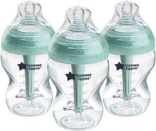 Image of Tommee Tippee Advanced Anti-Colic Baby Bottles for 0M+, Pack of 3 260Ml Baby Bot