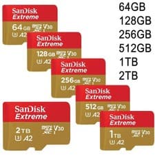 Image of 64GB 128GB 256GB 512GB 1TB 2TB Extreme Micro SD Card U3 C10 Memory Card TF Card