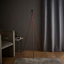 Image of Floor Lamp Tripod Base Standard Standing Reading Light Tall Living Room Lights