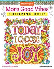 Image of More Good Vibes Coloring Book (Coloring Is Fun) (Design Originals) 32 Beginner-F