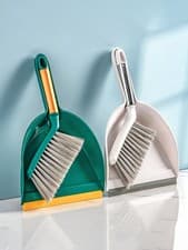 Image of Heavy Duty Dustpan and Brush Set Wide Dust Pan Cleaning Sweeping Garden,
