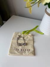 Image of Ted Baker London Crystal Bow Bracelet – Silver Tone With Original Dust Bag
