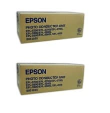 Image of 2x Original Epson Drum C13S051055 Black for EPL 5500 5700 5800