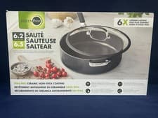 Image of GREENPAN 6.2L NEW! FAMILY SIZE CERAMIC NON STICK SAUTE PAN - 6 X LONGER LASTING