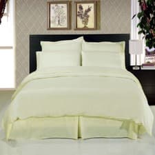Image of TC-300 Flat Sheet 100% Egyptian Cotton Sateen Plain Dyed Soft Bed Sheet All Size