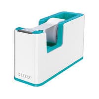Image of Leitz WOW Tape Dispenser Dual Colour White/Ice Blue 53641051