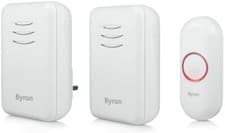 Image of Byron DBY-22314UK Wireless Doorbell Kit | 2 Receivers - Plug-In & Battery | 150m