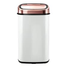 Image of Tower 58L White & Rose Gold Sensor Bin