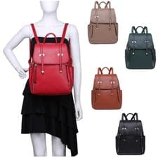 Image of Boutique Belt cover deco Medium Backpack Back bag Woman Girl Faux Leather UK