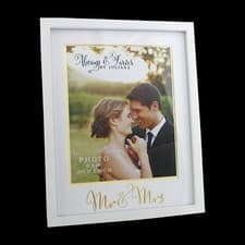 Image of Always & Forever Range Gold Foil 'Mr & Mrs' - 8x10 Photo Frame