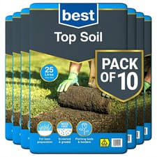 Image of Top Soil 25L Pack of 10 Multi Purpose Garden Soil Weed Free Organic Planting Com