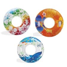 Image of Intex Transparant Swim Ring With Handles - One Supplied