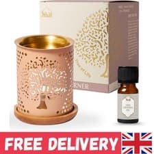 Image of Tree Of Life Oil Burner | Brass Burner With Candle | Use This Diffuser With