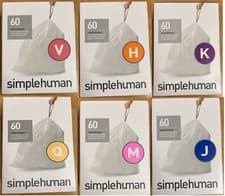 Image of Simplehuman H K J V M Q Bin Liners Code Q M V J K H 30L 35L 40L 45L 50L bin bag