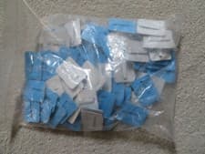 Image of Self Adhesive White Steel Cable Clips, Size max 6mm cable, ( 32x23mm )