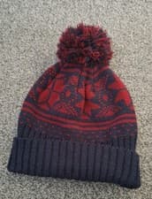 Image of Christmas Snowflake Beanie Red For Men & Women Winter Hat
