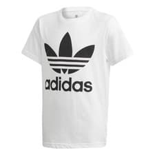Image of Adidas Originals Kids Unisex Trefoil Logo T-Shirt, White, 7-8 Yrs