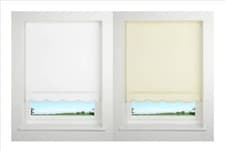 Image of Scalloped Plain Daylight Roller Blind, 170cm Drop, White or Cream, Easy to Fit