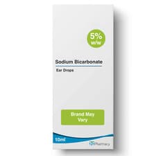 Image of Sodium Bicarbonate 5% Ear Drops (10ml)