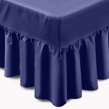 Image of 400 THREAD COUNT LUXURY 100% EGYPTIAN COTTON FRILLED VALANCE SHEET ALL SIZES