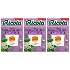 Image of Ricola Elderflower Sugar Free Swiss Herbal Sweets Herb Drops Sweet 45g x3