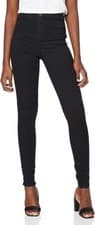 Image of NWT NOISY MAY Women's Nmella Super Hw Jeans Gu304 Noos, Black, M / L 32