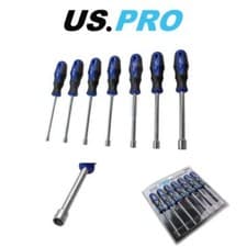 Image of US PRO Tools 7 Pc Nut Driver Spinner Screwdriver Set Sizes 5,6,7,8,9,10,13mm