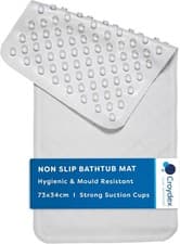Image of Croydex Rubagrip Bath Mat Non Slip Natural Rubber Anti Mould Suction Cups Medium