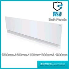 Image of White 2 PIECE Bath Panel 100% WATERPROOF Bathroom Front Side End Many Sizes