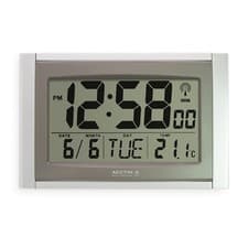 Image of Acctim Stratus Digital Wall / Desk Clock Radio Controlled Tabletop LCD