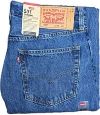 Image of Levis® 501 Mens Denim Jeans Original Fit bottoms Straight Leg Pants Jean NEW