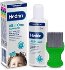 Image of Hedrin All in One Shampoo 200ml and Nit Comb - Kills Head Lice & Removes Eggs
