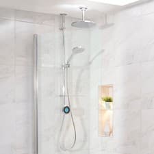 Image of Aqualisa Optic Q Smart Shower Exposed Adjustable And Fixed Ceiling Head Gravity