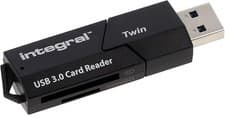 Image of Integral USB 3.0 Twin Slot Memory Card Reader, SD/microSD
