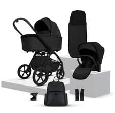 Image of Silver Cross Cove Pushchair Bundle with Accessories - Onyx Black