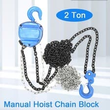 Image of 2 Ton Chain Block Heavy Duty Manual Lifting Hoist Winch 3m/10ft Lifting Height