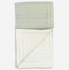 Image of BEDECK OF BELFAST Yuna Quilted Throw in Sage Green - 150cm X 200cm - £165
