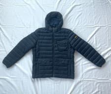 Image of Barbour International Ouston Hooded Quilted Jacket Men’s XXL Navy