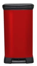 Image of Curver Deco Bin Rectangular Pedal 50L, Red