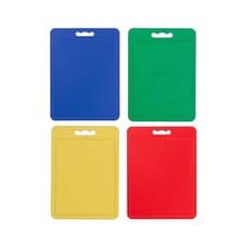 Image of Chef Aid Cutting Board Plastic Multicoloured Chopping Boards Set of 4 Non-Slip